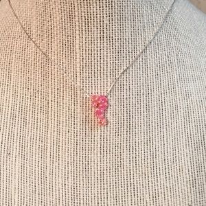 Opal Seahorse Sterling Silver Necklace